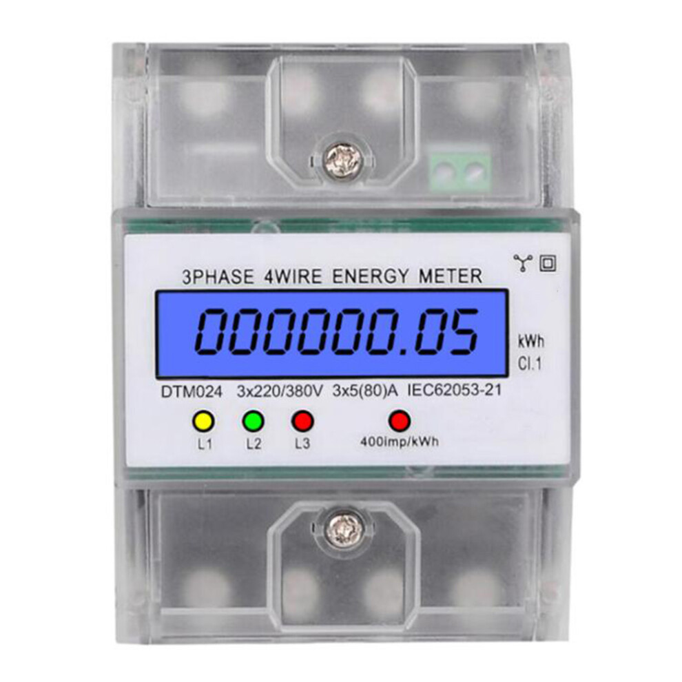 3 Phase 4 Wire Energy Meter 220/380V 5-80A Consumption Kwh 4852447574066