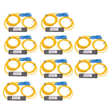 10X Ftth SC UPC 1X2 Plc Singlemode Fiber Optical Splitter Fbt Coupler