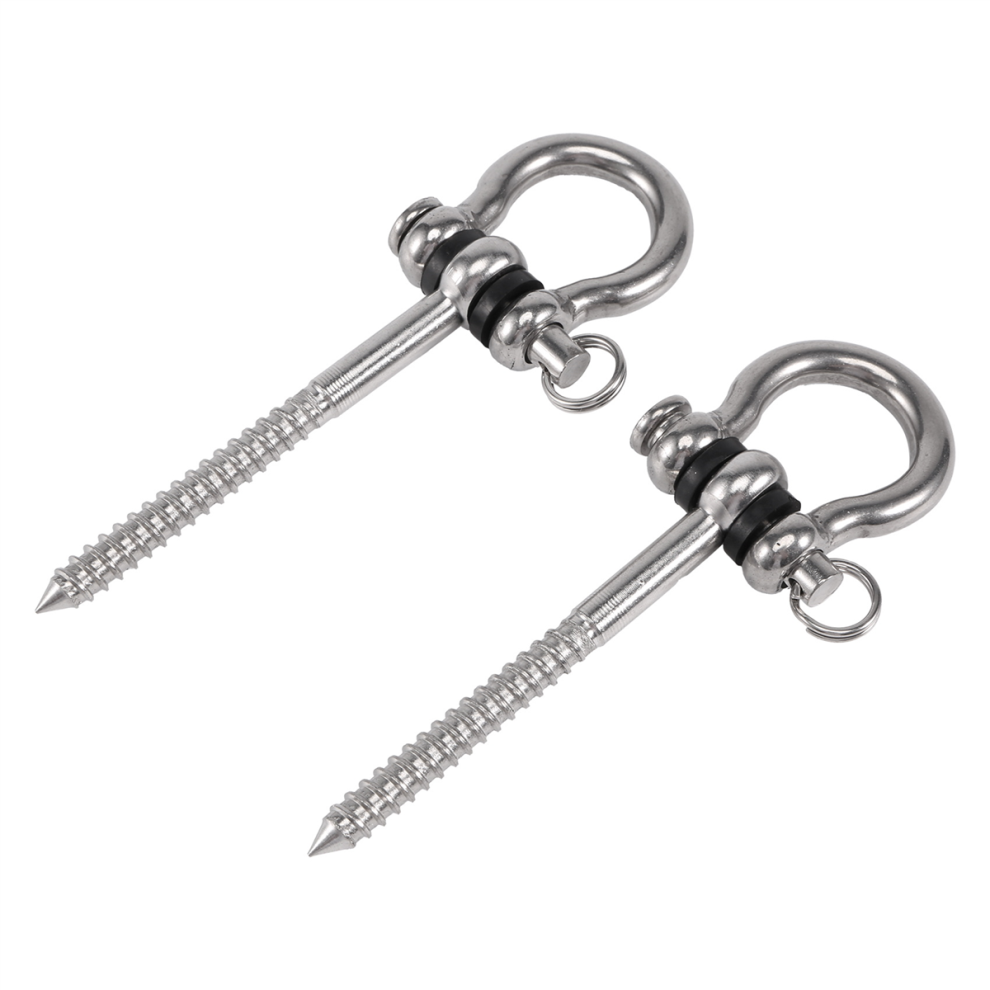 2 Pcs 304 Stainless Steel Screw Bracket Heavy Duty 180 Swing Hangers 4852447579429