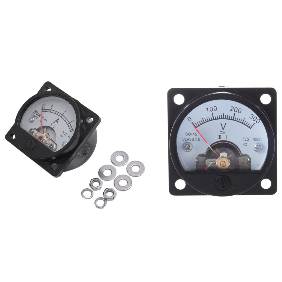 Ac 0-300V Round Analog Dial Panel Meter Voltmeter Gauge Black 4852447580326