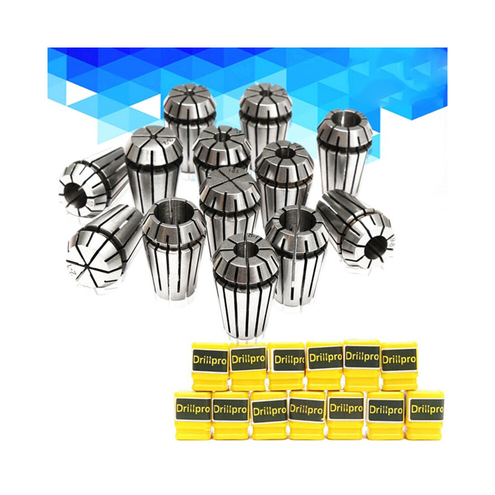 13Pcs 1-13Mm Er20 Spring Collet Set Cnc Workholding Engraving&Milling 4852447586670