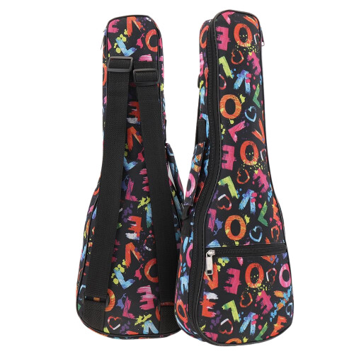 21 Inch Portable Ukulele Bag 10mm Sponge Soft Case ,Multicolor C 1