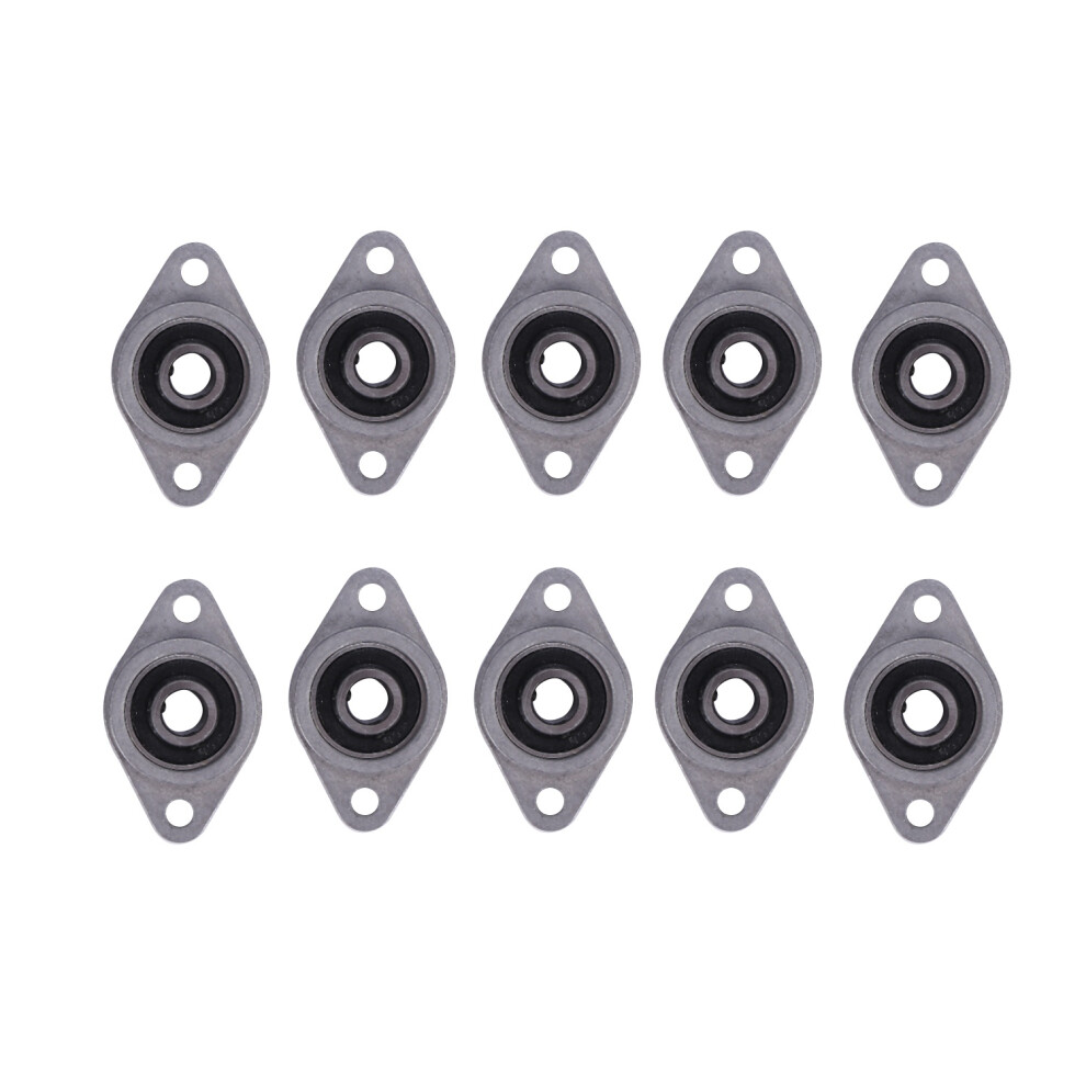 10 Pcs Kfl08 8Mm Diameter Zinc Alloy Bearing Housing Fl08 K08 Silver 4852447586472