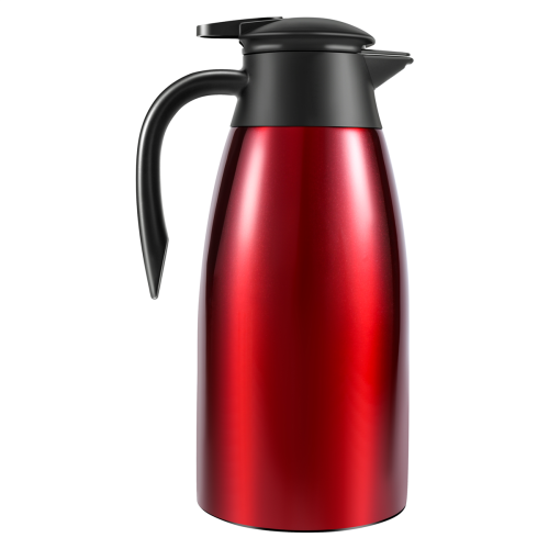 Red 304 Stainless Steel 2L Thermal Flask Vacuum Insulated 1