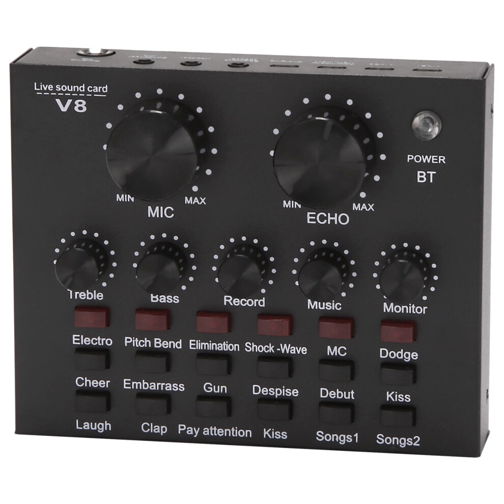 V8 Sound Card Audio Set Interface External Usb Live Microphone 4852447588995