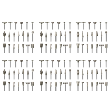 Stone Carving Set Diamond Burr Bits,120PCS Polishing Kits Rotary Tools Accessories with 1/8 Inch Shank for
