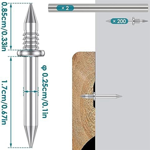 Double- Skirting Thread Seamless Nail,Skirting Screws Set 1