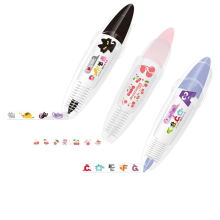 DIY Cute Animals Press Type Deco Pen, Cartoon Correction Tape (3PCS)