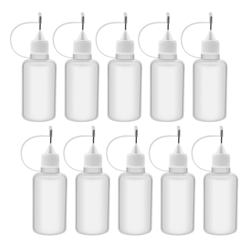 20Pcs 30Ml Plastic Squeezable Tip Applicator Bottle Refillable Dropper Bottles with Needle Caps for Glue DIY 1