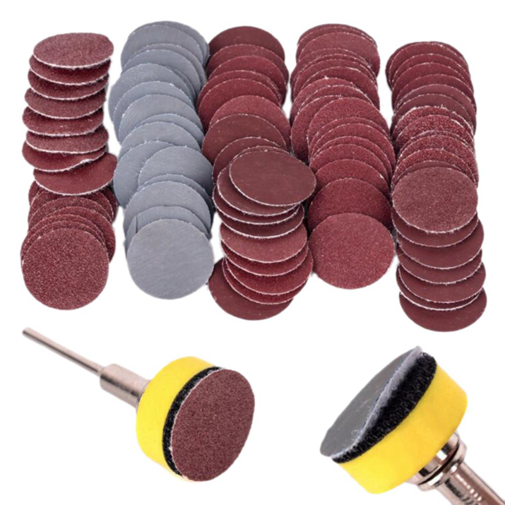 Photos - Power Tool Accessory 1 Inch 300 Pcs Sanding Discs Pad Kit Round Sandpaper Hook Loop Sander Backer