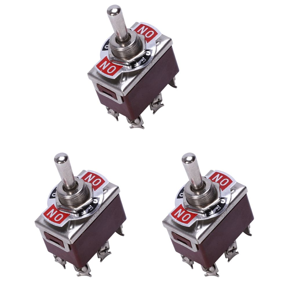 3X Ac 250V/15A 125V/20A On/Off/On 3 Position Dpdt Momentary Toggle Switch 4852447598680