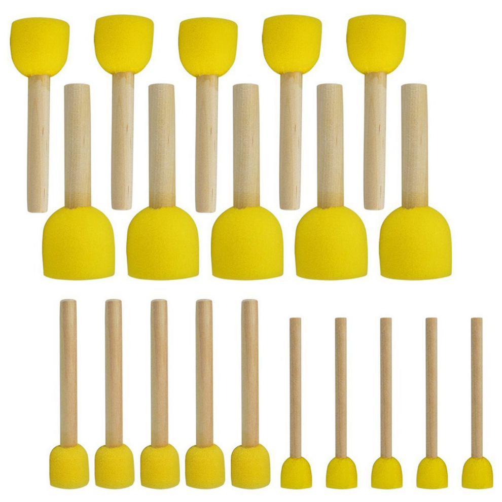 60 PCS Round Sponges Brush Set Kids Painting Tools - Sponge DIY in 4 Sizes for-image-OPC-PJW57JC-NEW