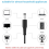 2X DC Power Cord USB to 5.5X2.1 Multifunctional Dc Interchangeable Plug 5