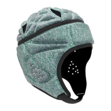 Adult Rugby Helmet with Breathable Face Protection, Dark Green Protective Cap for Football and Rugby Players