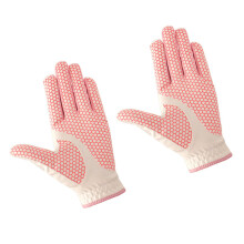 Pink Golf Gloves for Women - Ladies Rain Gloves with Mesh Design, Non-Slip Superfine Fibre, Size 20X10X1CM