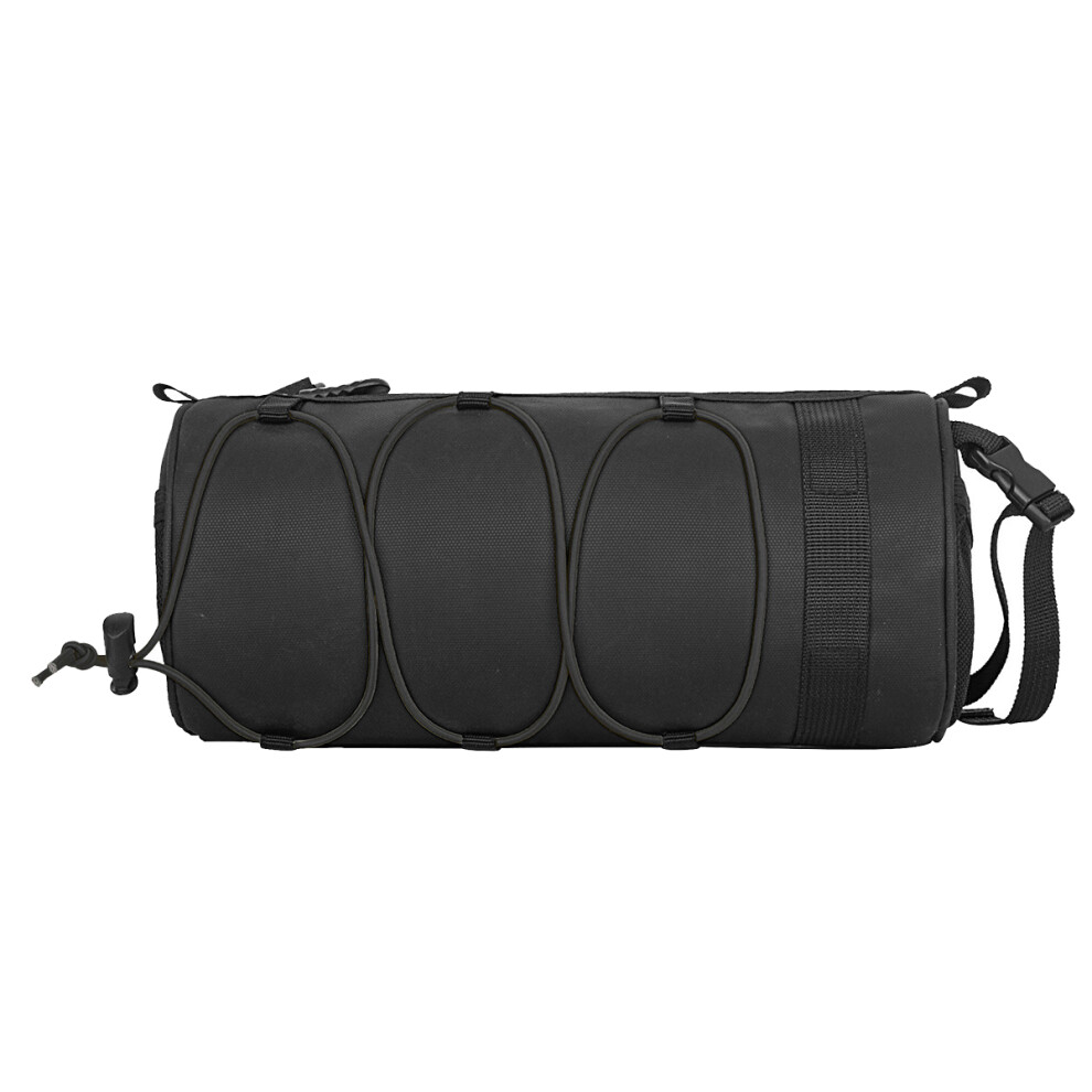 Photos - Bike Bag Bike Handlebar Bag Storage Bicycles Frame Scooter with Waterproof Zipper Accessories Black
