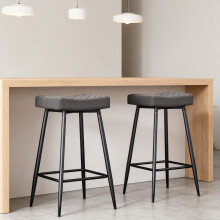 (Grey(Velvet), 2PCS) 2/4PCS Round Velvet Bar Pub Stools Chairs Seats