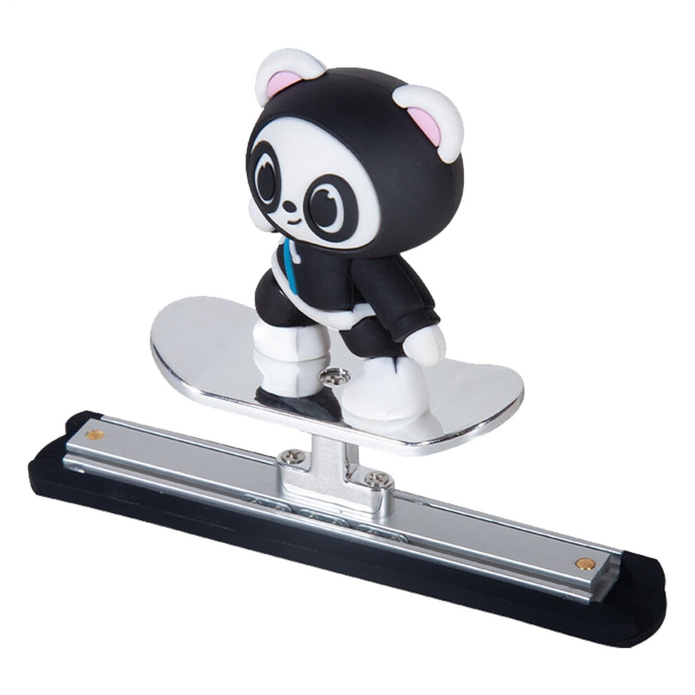 Cartoon Skateboard Decoration - Funny Surfing Bear Car Ornament for Dashboard - Black Auto Accessory for Comic Lovers-image-OPC-PJW5DHY-NEW