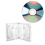CD Storage Box 10-Piece Pack CD Case Plastic Double-Sided CD,White 3