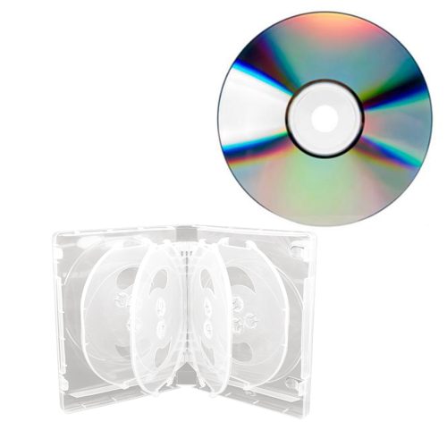 CD Storage Box 10-Piece Pack CD Case Plastic Double-Sided CD,White 2