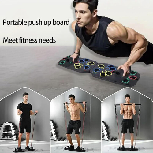 Push Up Challenge Board - Foldable Non-Slip Exercise Equipment for Strength Conditioning, Compact Chest Workout Training 1