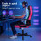 ELFORDSON ELFORDSON Gaming Chair Racing Office Executive Computer Work Purple 2