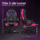 ELFORDSON ELFORDSON Gaming Chair Racing Office Executive Computer Work Purple 8