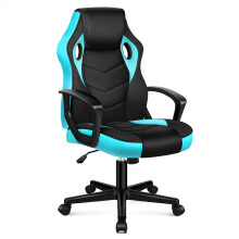 ELFORDSON Gaming Chair Racing Office Executive Computer Work Cyan