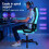ELFORDSON ELFORDSON Gaming Chair Racing Office Executive Computer Work Cyan 2