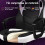 ELFORDSON ELFORDSON Gaming Chair Racing Office Executive Computer Work White 5