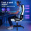 ELFORDSON ELFORDSON Gaming Chair Racing Office Executive Computer Work White 3