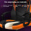 ELFORDSON ELFORDSON Gaming Chair Racing Office Executive Computer Work Orange 6