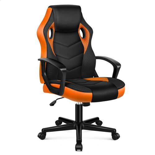 ELFORDSON ELFORDSON Gaming Chair Racing Office Executive Computer Work Orange