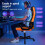 ELFORDSON ELFORDSON Gaming Chair Racing Office Executive Computer Work Orange 2