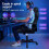 ELFORDSON ELFORDSON Gaming Chair Racing Office Executive Computer Work Black 2