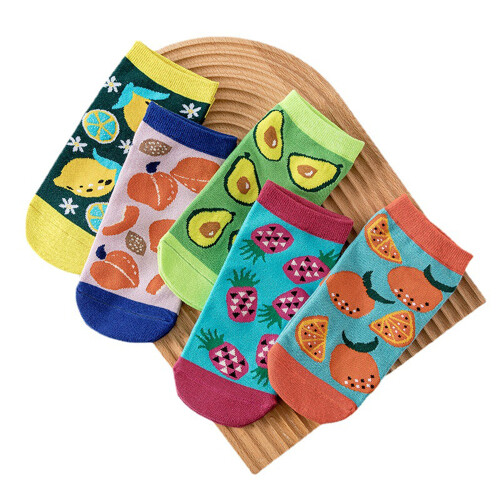 Lustige Sneaker Socken Damen PolyesterBunte Socken Damen 2