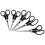Scheren Set 5-teilig Titanium Schere mit Weichem Griff Scharfe 6