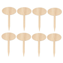 20 Pieces Bamboo Plant Markers Flower Labels Khaki for Garden Plants Care Labels Tags Garden Decor 10 cm