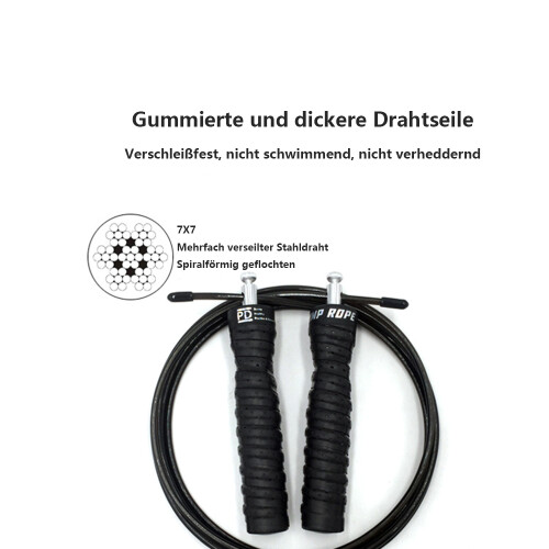 Professionelles Springseil mit Workout-Guide + Ersatzkabel,Speed Rope 2