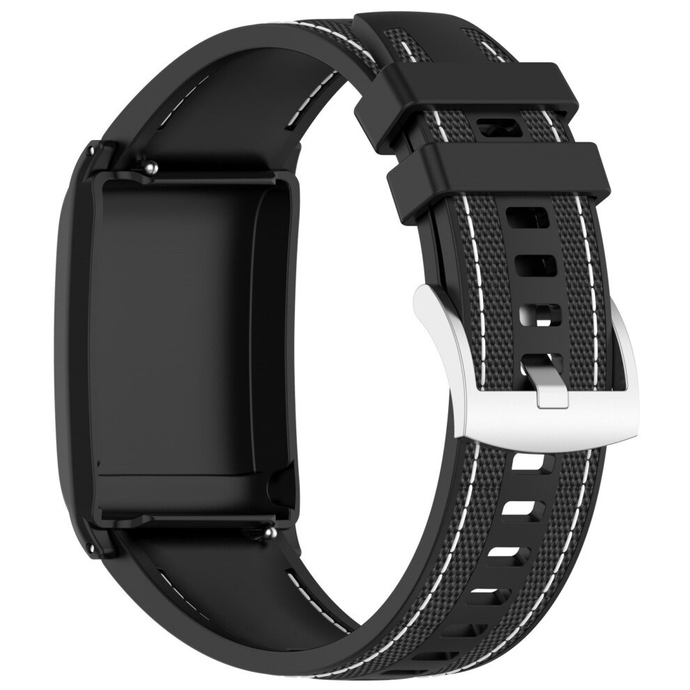 Watchstraps Silicone+Nylon Watchband Replacement Watch Bk 7751660338417
