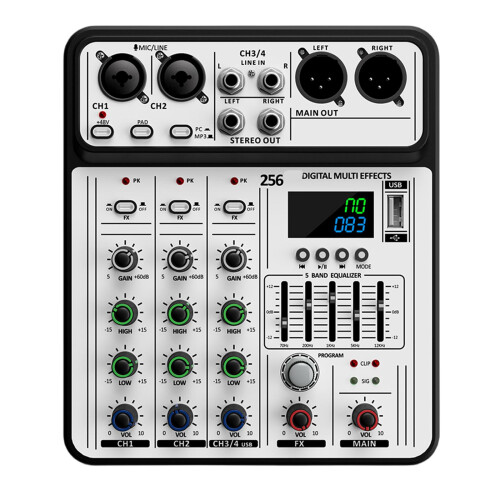 4ChannelSound Mixer For Studio Podcast
