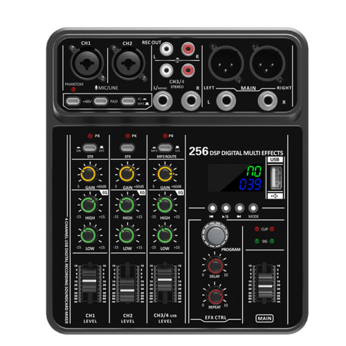 MultiPurpose4Channel Sound Mixer For Studio