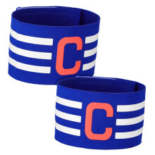 Football Captain's Armband Pack of 2, Polyester Wristbands for Professional Players, Adjustable Size, Black Color
