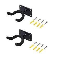 2pcs Guitar Wall Mount Hook Holder Ukulele Hanger Stand Bracket Display for Guitar Skateboarding Easy To Install - SS