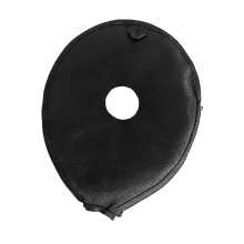 Black Badminton Racket Sleeve Cover Accessories Leather Resistance Protection for Indoor Outdoor Play 2pcs
