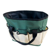 Garden Tool Bag 30x30cm Waterproof Polyester 6 Pocket Storage Organizer for Gardening, Planting, Weeding, Outdoor Use
