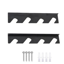 Horizontal Garden Tool Organizer, Garage Storage Rack for Shovels, Rakes, Brooms & Mops, Durable Steel Holders