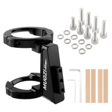 Front Mount Carrier Block for Brompton Folding Bike Compatible with Various Models, Black, Includes 8 Screws & Stickers