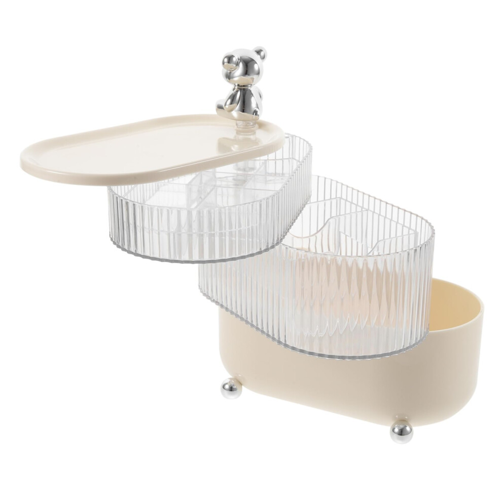Cosmetic Organizer Made of High-Quality PET Material, Tiered Transparent Makeup Storage Box for Beauty, Jewelry, and Skincare Products