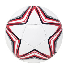 Football for Training or Match, Size 5, White with Star Design, Durable Material for All Weather Conditions